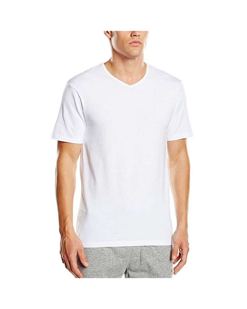 Camiseta interior manga corta para hombre con tejido en algodón natural