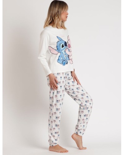 Pijama de Manga Larga Ohana para Mujer en Color Crudo