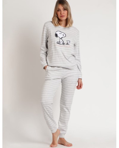 Pijama de manga larga Snoopy y sus amigos para mujer