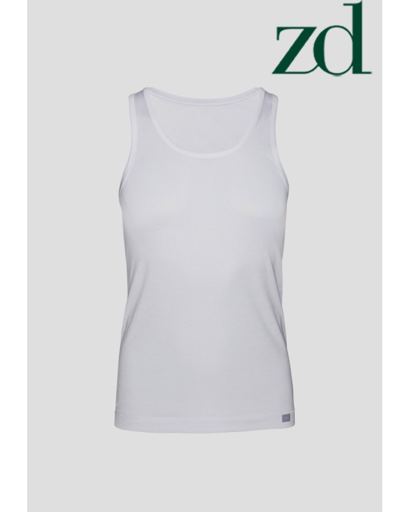 Camiseta Interior de Tirantes Hombre - Zero Defects- Algodón Egipcio- Talla  S/M - Color Blanco: : Moda